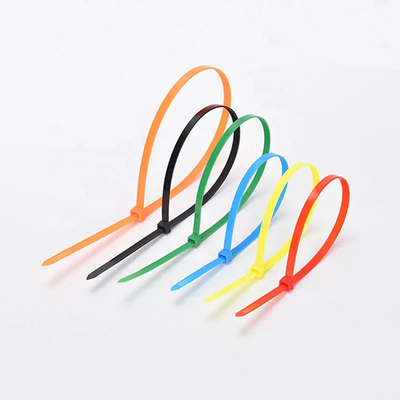 3.6 X 100mm Siyah Beyaz Çok Renkli Kullanarak Dayanıklı Zip Kendinden Kilitlemeli Naylon Kablo Bağları
