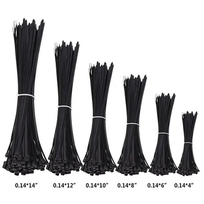 3.6 X 100mm Siyah Beyaz Çok Renkli Kullanarak Dayanıklı Zip Kendinden Kilitlemeli Naylon Kablo Bağları