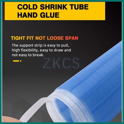 Kulplar İçin İzoleli Silikon Soğuk Shrink Tüp 0.63in 16mm ila 1.3in 33mm Dia